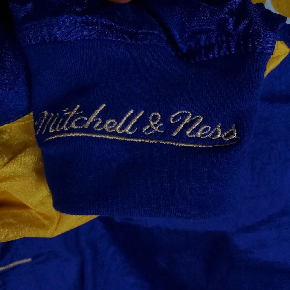 Denver Nuggets Mitchell & Ness NBA Small Windbreaker Jacket‎ Blue Yellow NWT